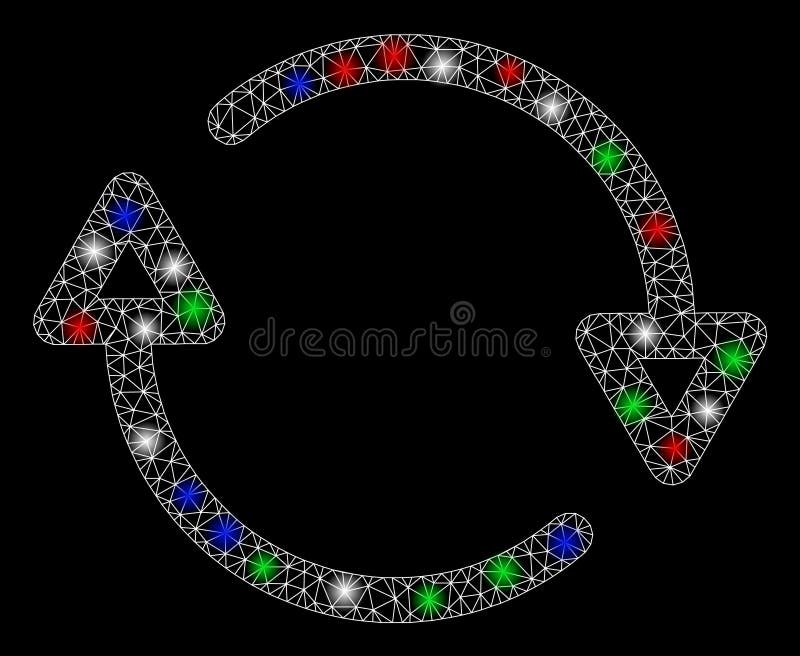 Bright Mesh Wire Frame Reload with Flash Spots stock illustration