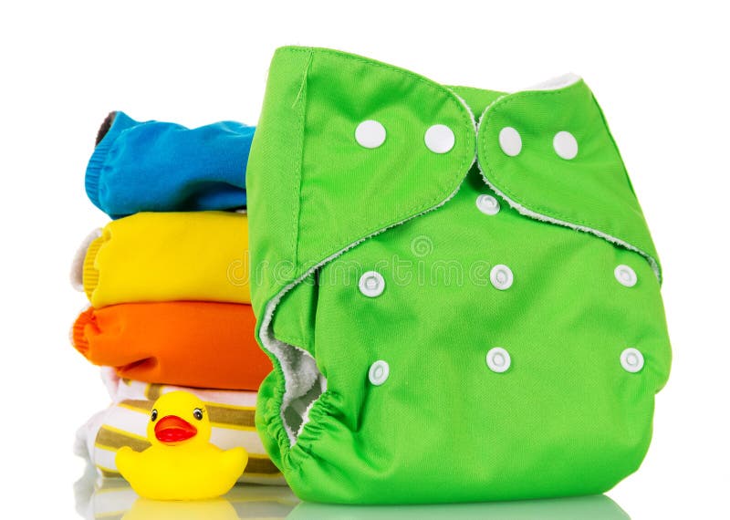 Eco Friendly Diapers Washable Diaper Black and White Stock Image