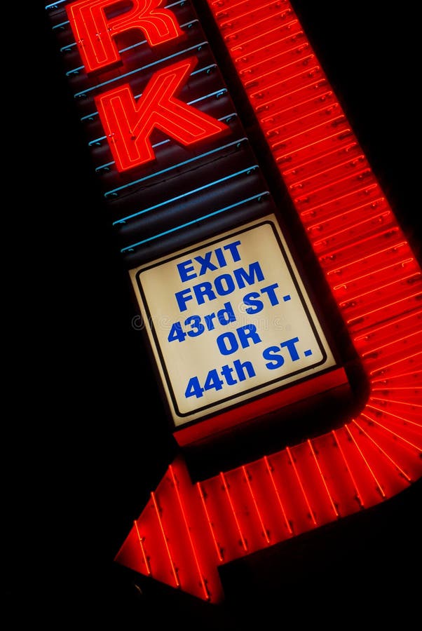 Bright Neon Manhattan Parking Sign Editorial Photography Image of