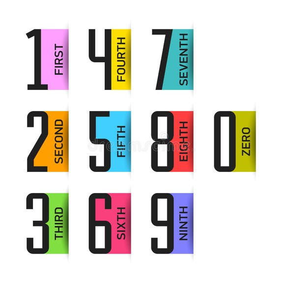 Set Color Paper Numbers Stock Illustrations 2,028 Set Color Paper