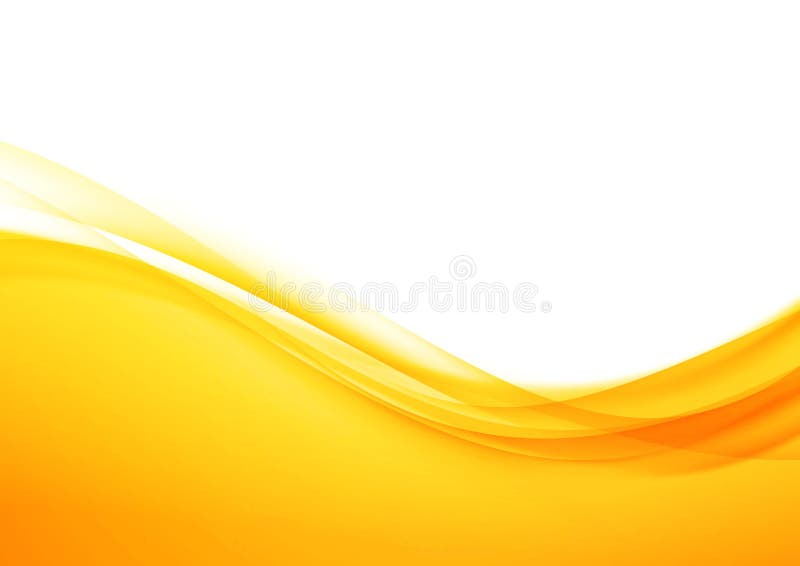 Bright orange abstract modern swoosh elegant soft wave backgroun vector illustration