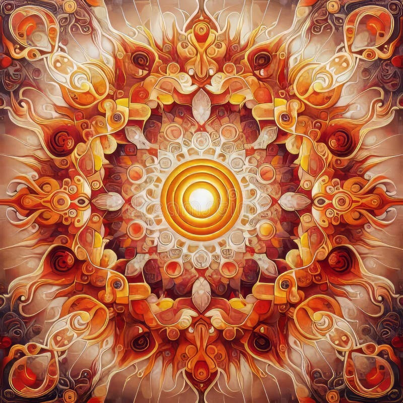 Bright orange carpet with a unique abstract design, photo v royalty free stock image