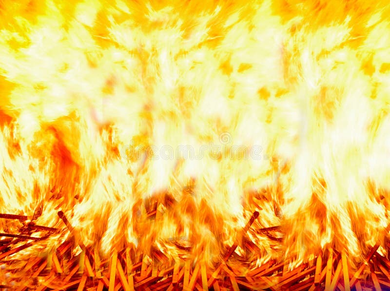 Bright orange fire. stock photo. Image of aglow, campfire 153322962