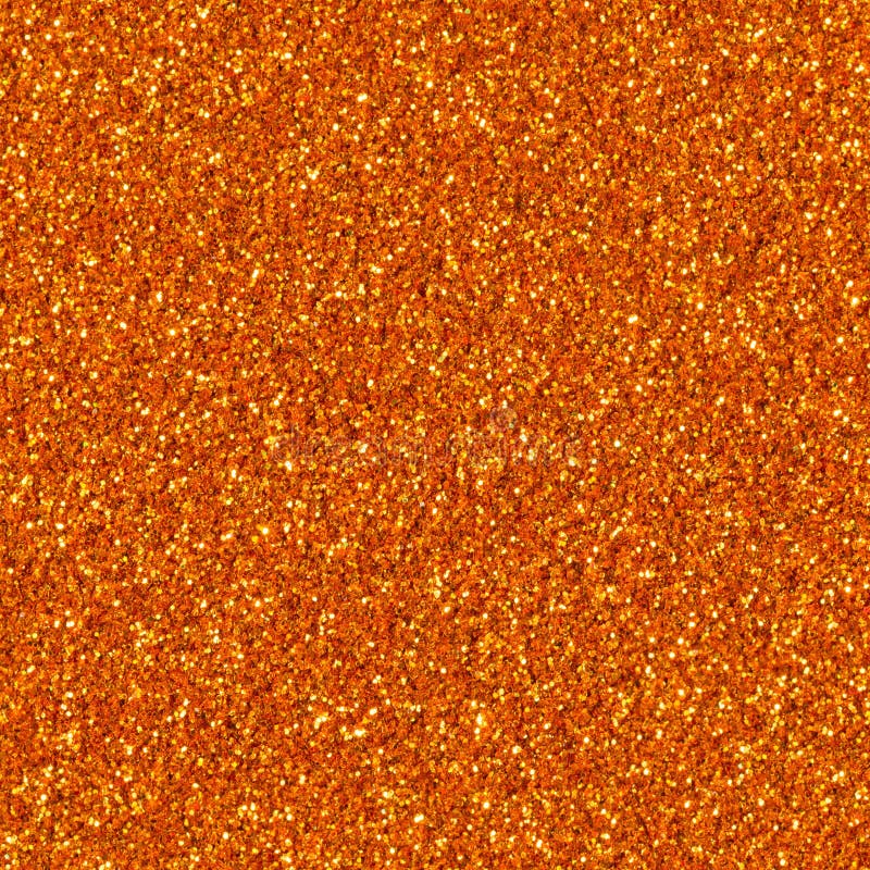 Bright Orange Glitter Sparkle. Seamless Square Texture. Stock Image