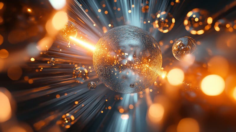 Colorful abstract depiction of cosmic elements and energy flows in space royalty free stock image