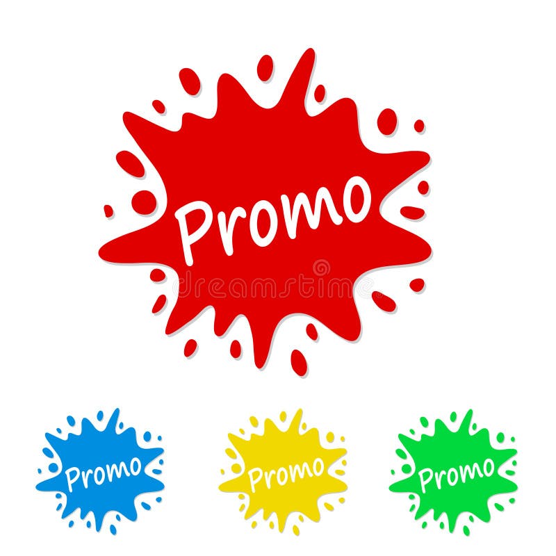 Bright Paint Splash Tag With Promo, Stock Vector Illustration Stock Vector  - Illustration Of Spot, Sticker: 112007903