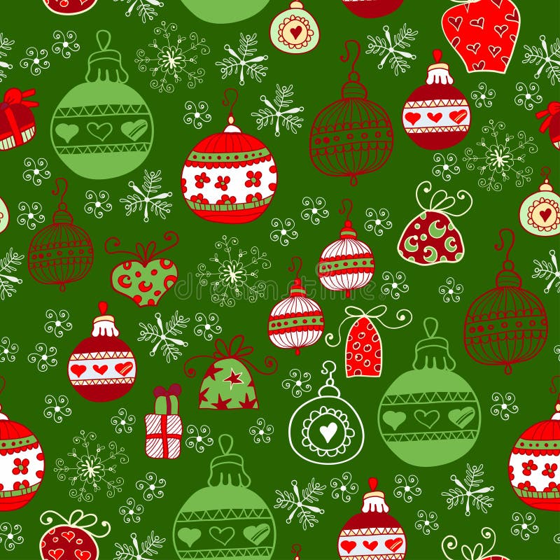 Bright pattern with Christmas toys