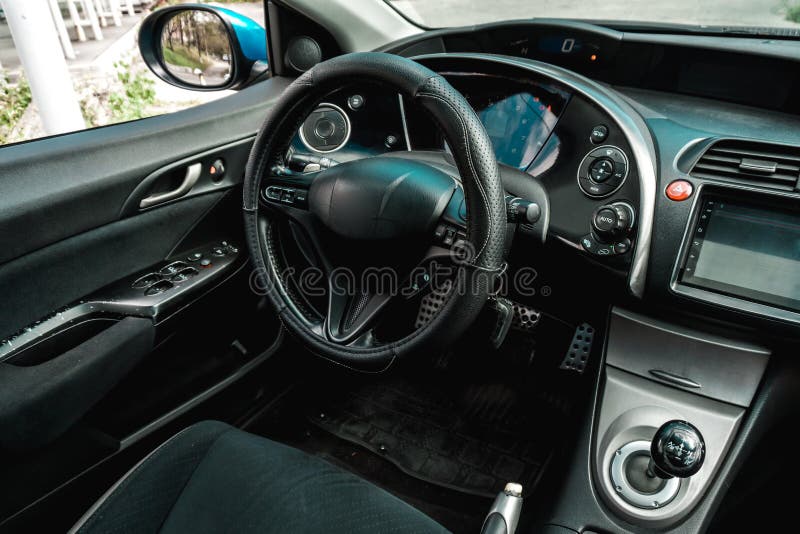 Photo of the dashboard in the car royalty free stock images