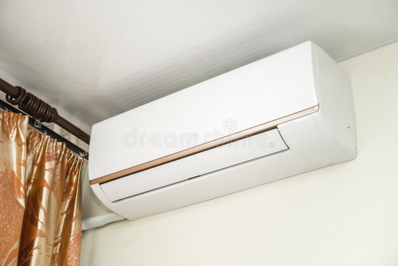 The bright photo of the white conditioner stock photo