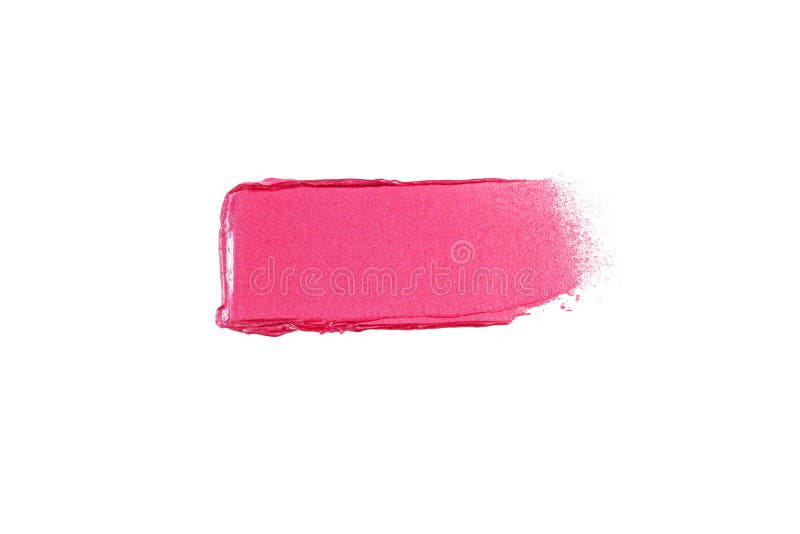 Bright pink lipstick or lip gloss with shimmer color swatch smooth smear. Cosmetics smudge sample for make up product design. royalty free stock photography Bright pink lipstick or lip gloss with shimmer color swatch smooth smear. Cosmetics smudge sample for make up product design. royalty free stock photography