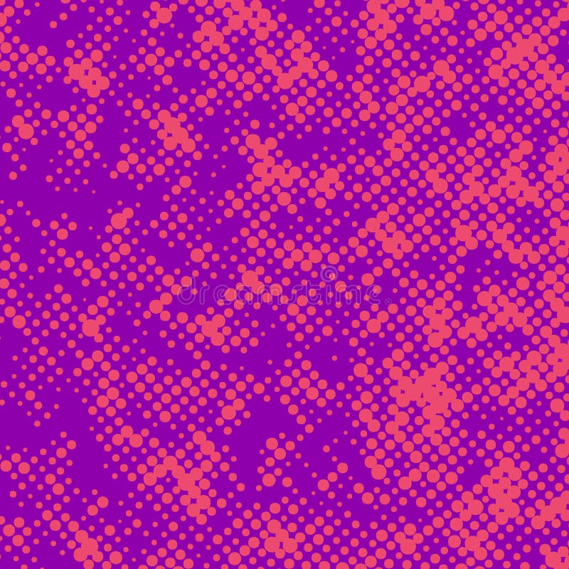 Bright pink retro polka dot comic book page background pattern vector illustration