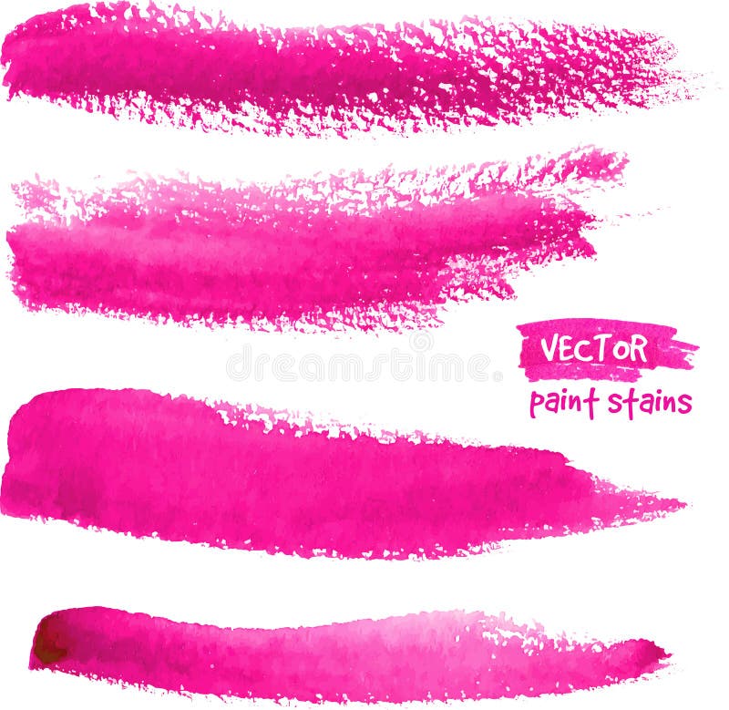 Bright pink vector brush strokes set vector illustration Bright pink vector brush strokes set vector illustration