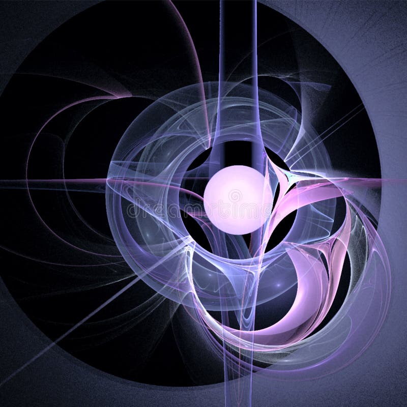 Bright Purpleblue Abstract Pattern on Black, Color Digital Graphics Stock Illustration