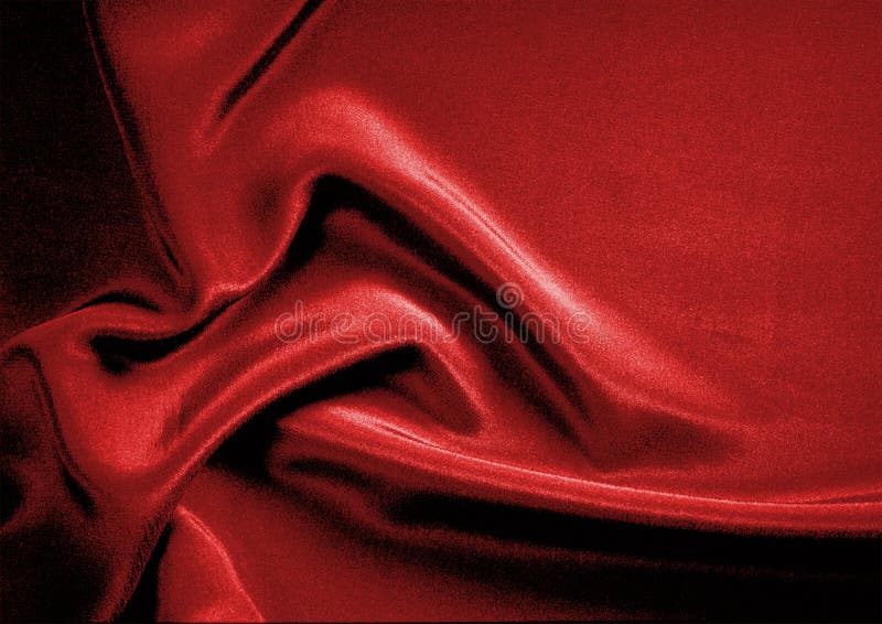 Bright Red Cloth Background. Natural Material Cover 3D Illustration Stock Illustration