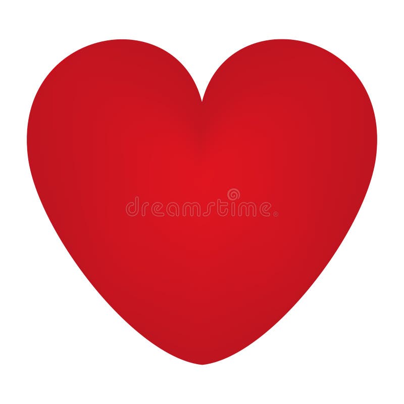 Bright red heart royalty free illustration