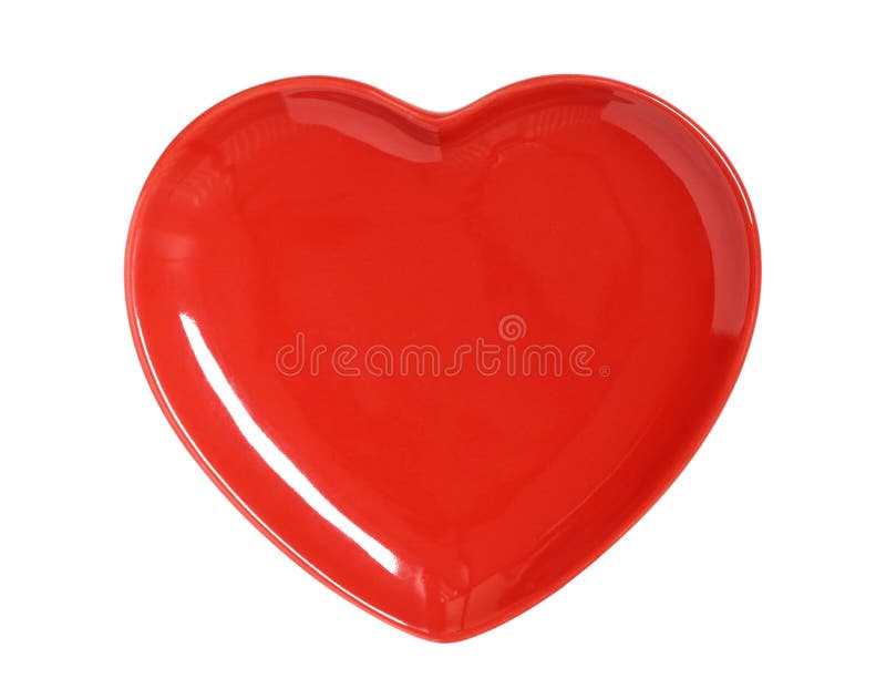 Bright red Heart Plate