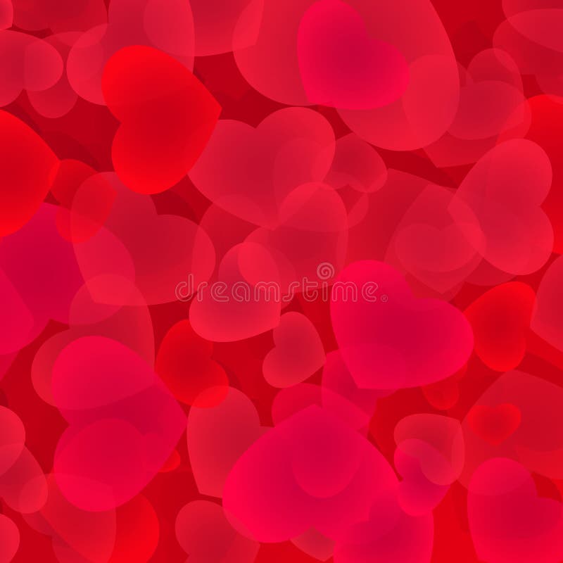 Bright red hearts background. royalty free illustration