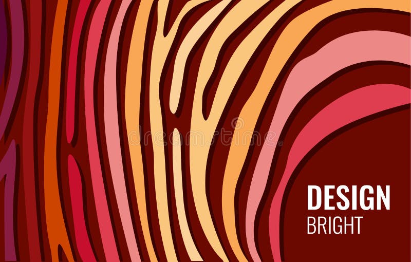 Bright red horizontal abstract background. Color lines on dark backdrop. Modern background for cover design, flyer royalty free illustration