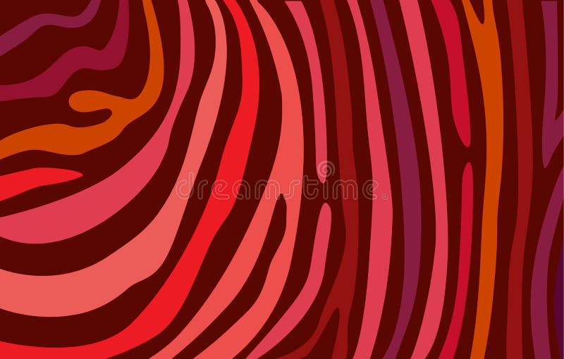 Bright red horizontal abstract wallpaper. Color lines on dark backdrop. simple background for cover design, flyer vector illustration