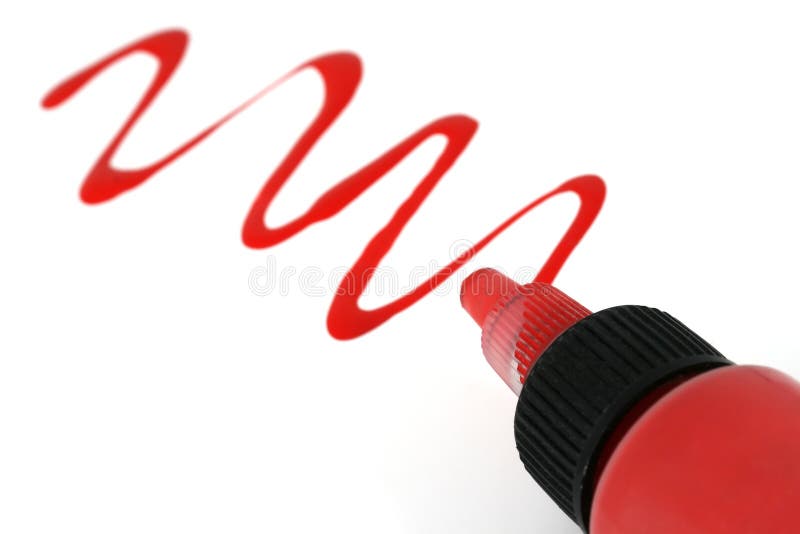 Bright Red Paint Trail stock image. Image of artist, paint 1859957