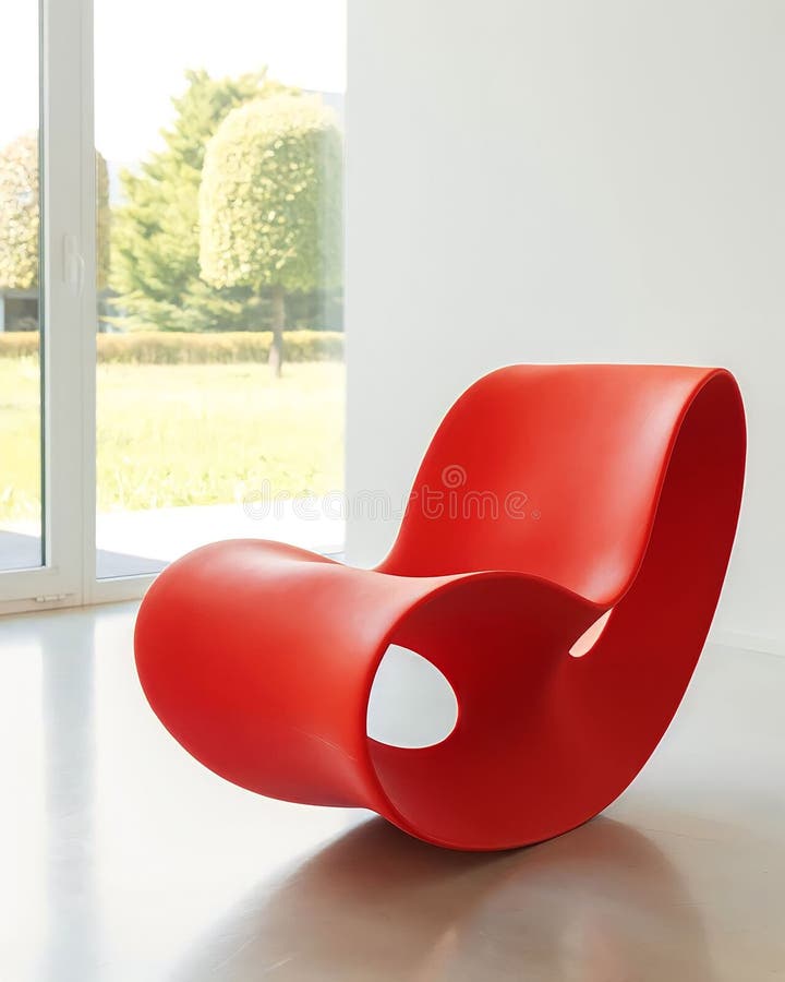 Bright red chair shop