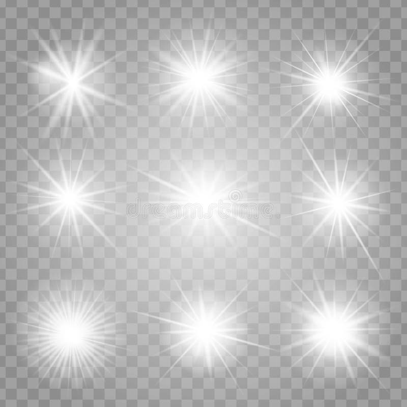 Bright Shining Stars Collection Stock Vector - Illustration of light ...