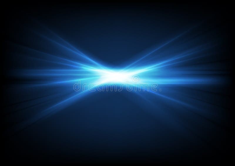 Bright shiny blue glowing laser beams vector illustration
