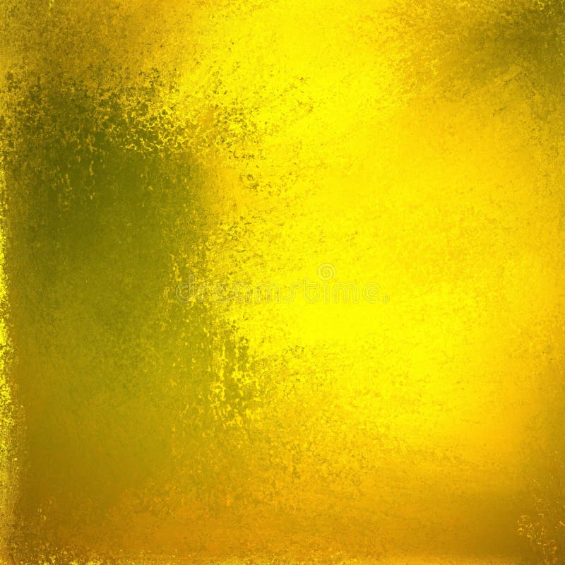 Bright shiny gold background with rusted old green and brown rust texture on border, elegant metallic shine stock illustration
