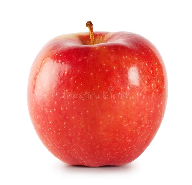 Bright shiny red apple stock image. Image of white, background 31554811
