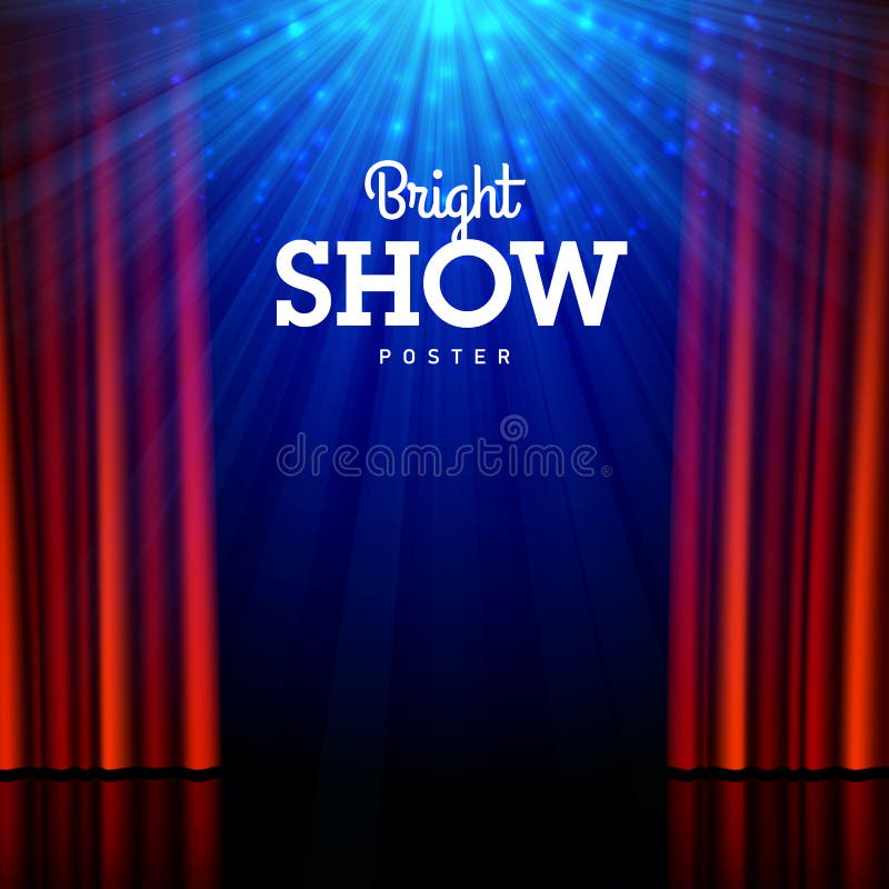 Bright show poster design template stock illustration Bright show poster design template stock illustration