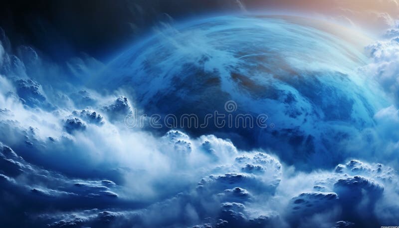 Nori pufoși și strălucitori luminați de lumina solară generată de tine royalty free stock images