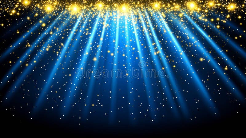 A bright and sparkling abstract blue bokeh background is on display here stock image