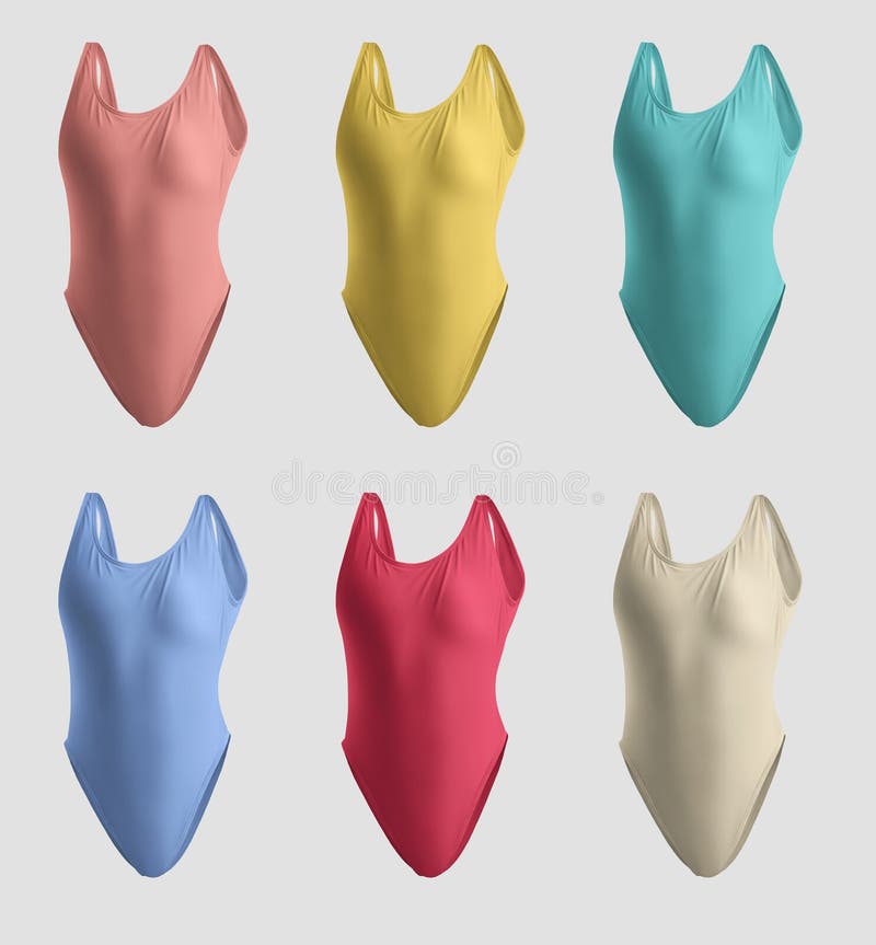 Bright Sports Swimwear Mockup 3D Rendering, Front View, Mokini Template for  Design, Branding. Set Stock Illustration - Illustration of mokini, pink:  306759575