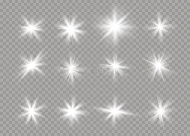 Set of Explosion Star, Glare, Sparkle, Sun Flare. Stock Illustration ...