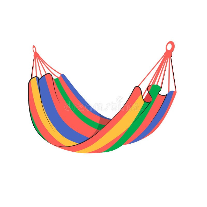Striped Hammock Icon, Cartoon Style Stock Vector Illustration of empty, sign 193604898