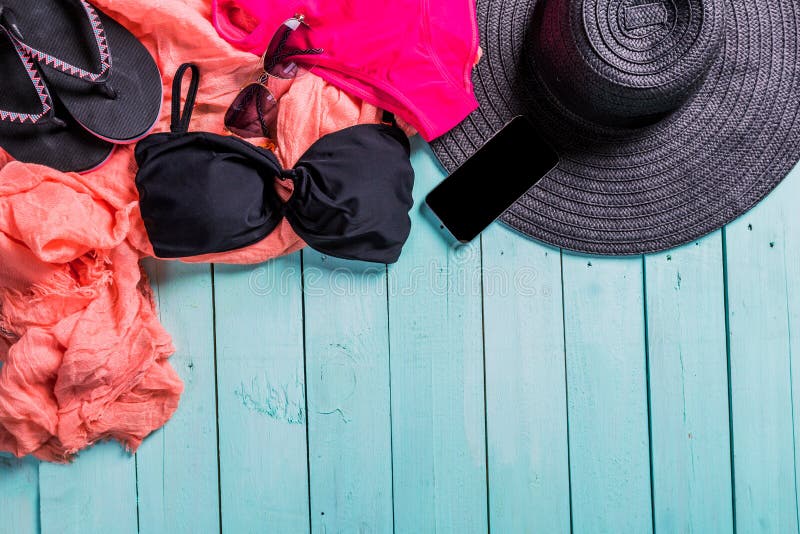 Bright summer beach look stock image. Image of accessory 79195385