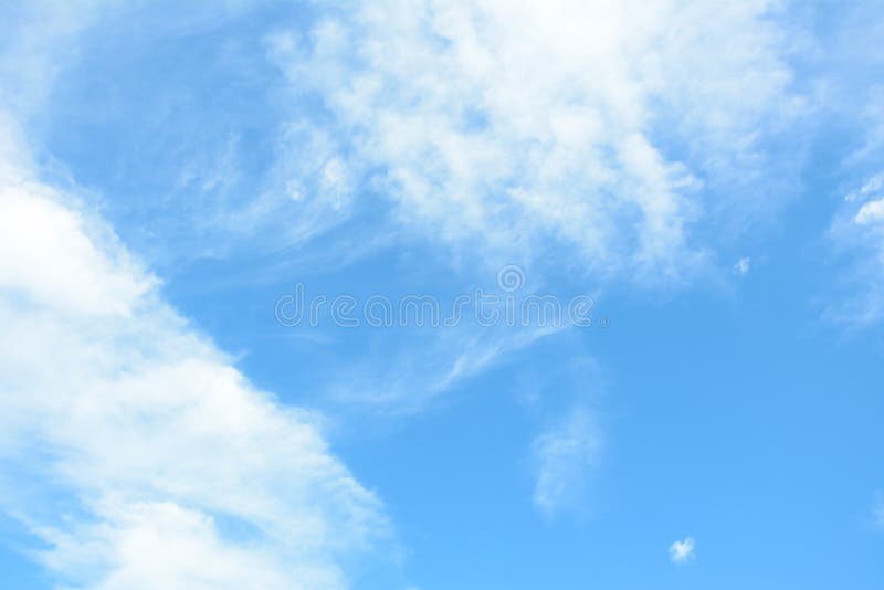 Bright summer blue sky & clouds