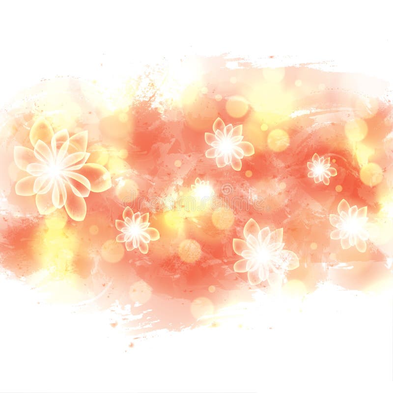 Download Bright Summer Spring Glowing Flowers Watercolor Background ...
