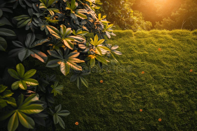 Sun Shines Through Leaves of Tree. Generative AI royalty free illustration