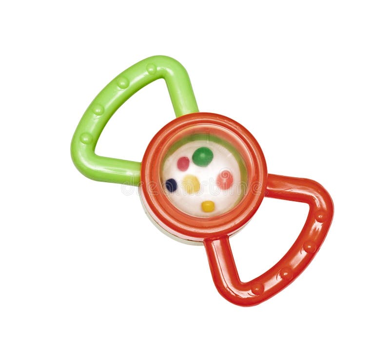 Bright toys for teething royalty free stock photo