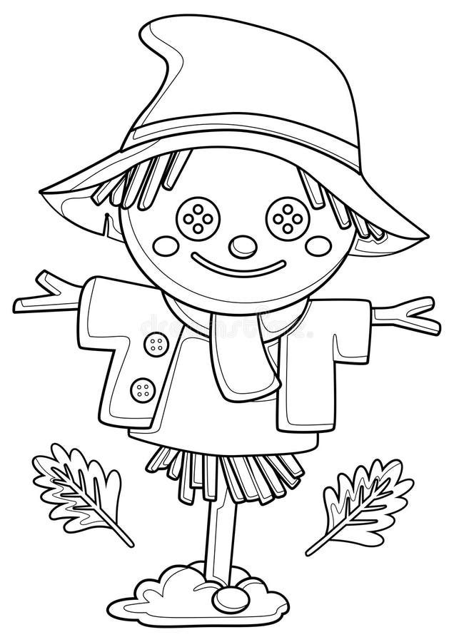 scarecrow hat coloring page