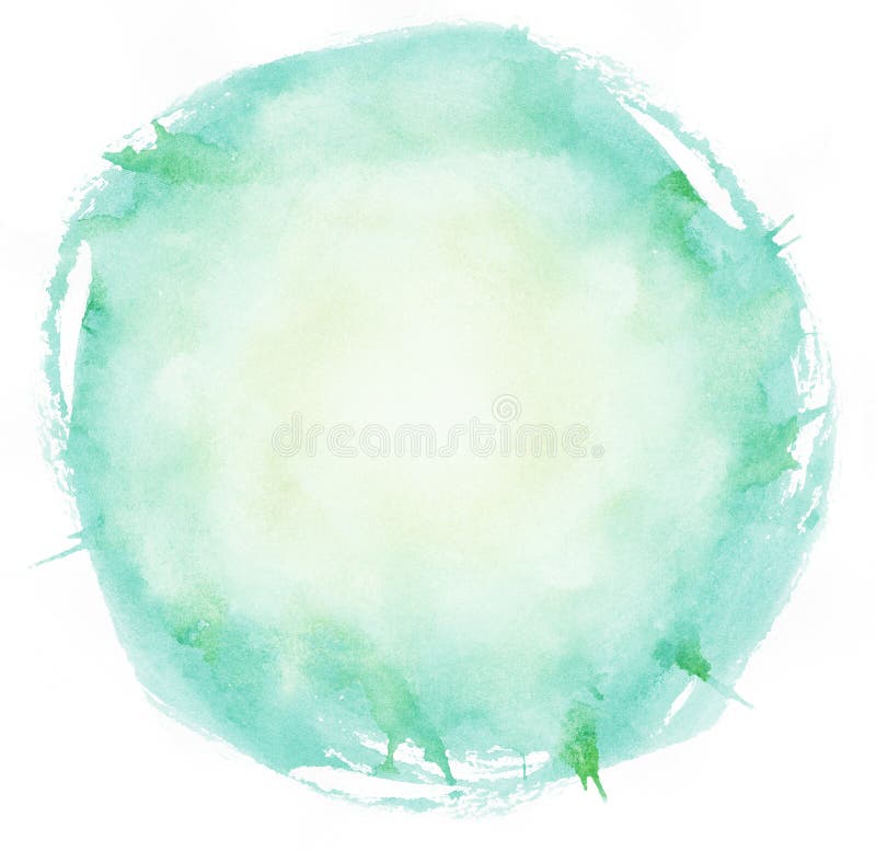 Bright watercolor brush strokes circle