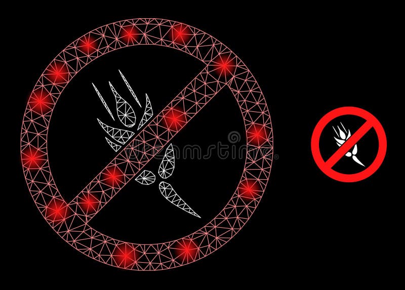Bright Web Network Stop Cereal Icon with Glare Spots stock illustration