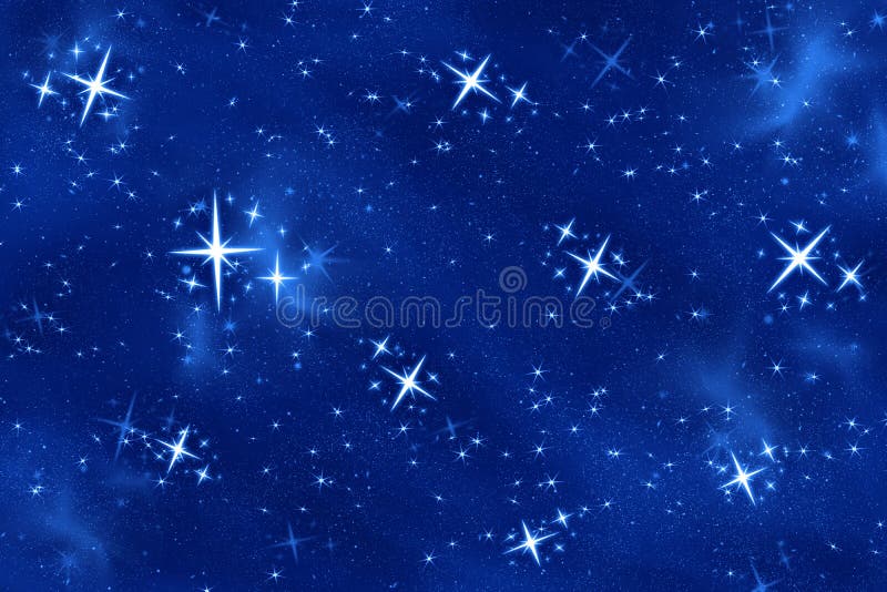 Bright wishing star night sky vector illustration