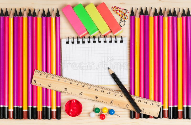 Writingmaterials stock photo. Image of class, education 31022898