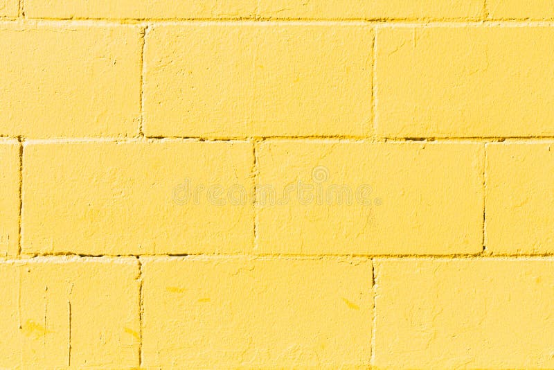 Bright Yellow Concrete Bricks Background Texture Stock Photo Image of