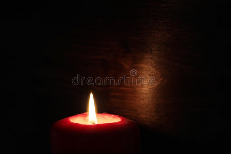 Burning Candle Flame in the Dark Stock Photo Image of isolated, life