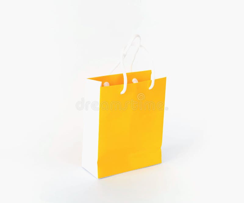 Download Yellow Shopping Bag Isolated On White Background Stock Image Image Of Color Cutout 21538525 Yellowimages Mockups