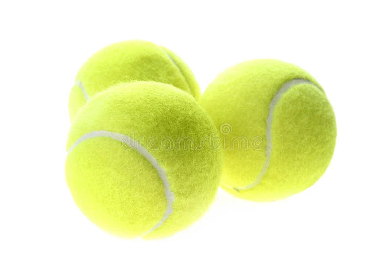 Bright Yellow Tennis Balls Isolated Stock Image Image of leisure, recreation 193629327