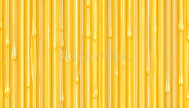 Bright Yellow Vertical Stripes with Dripping Liquid Honey Abstract Background vector illustration